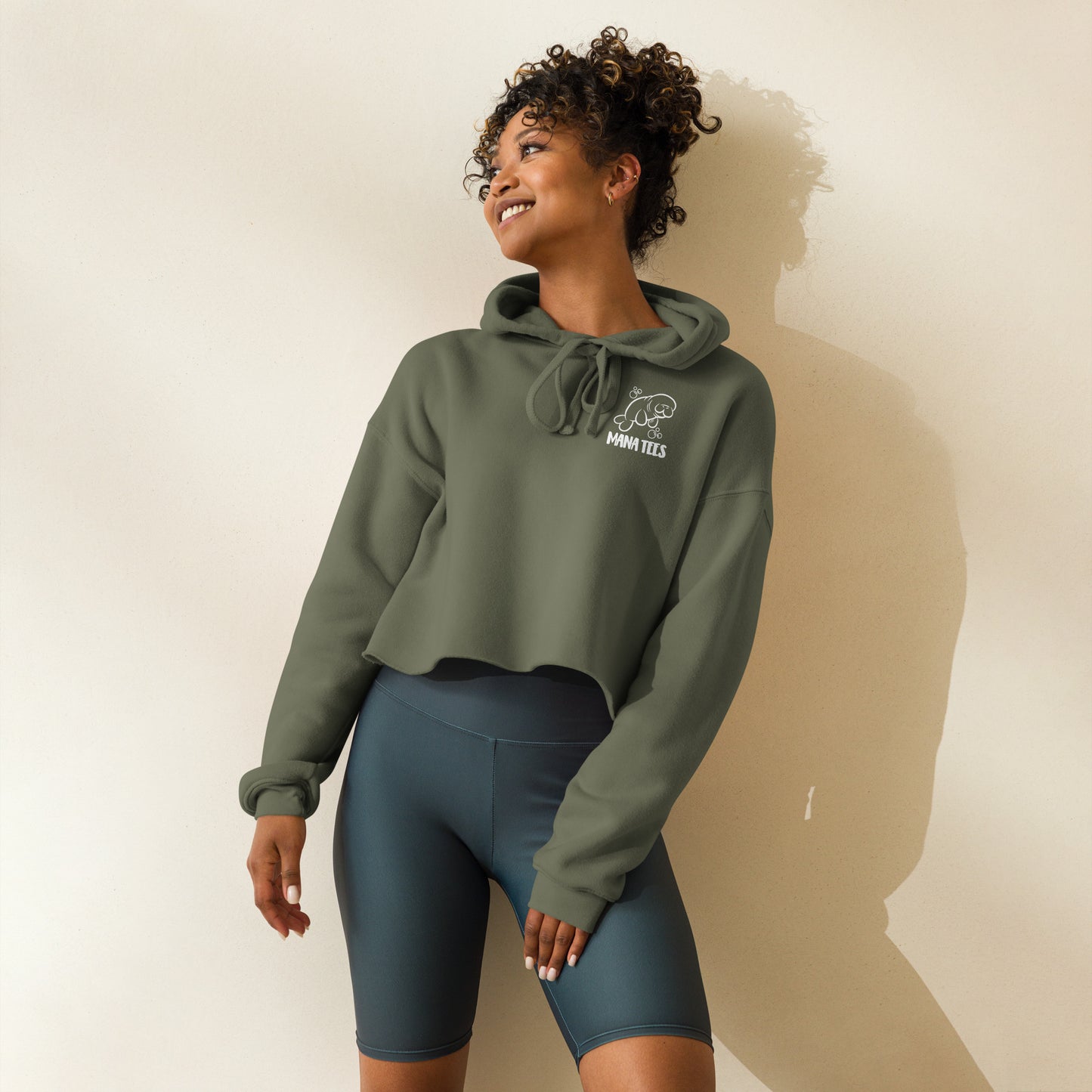 Cropped Fleece Hoodie