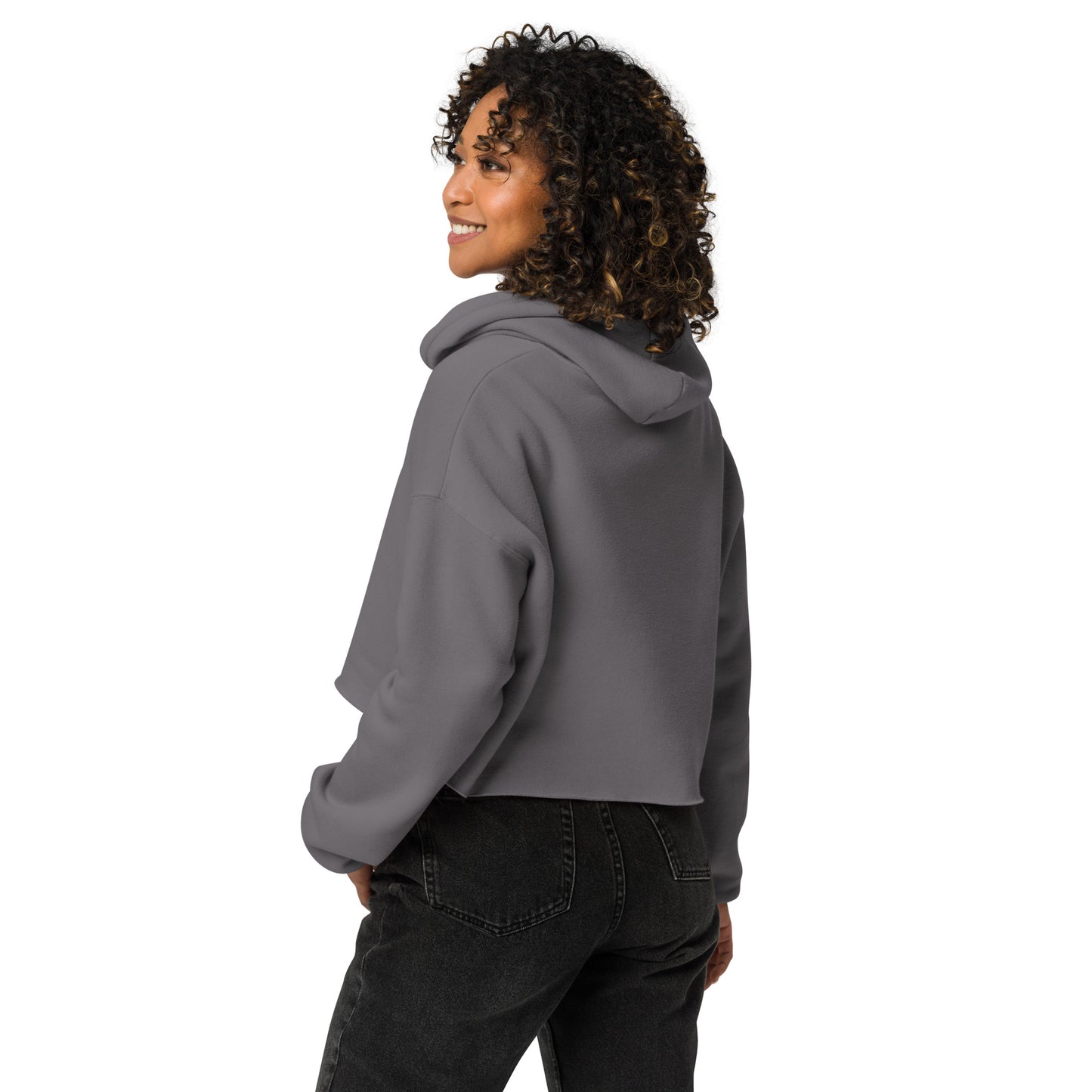 Cropped Fleece Hoodie