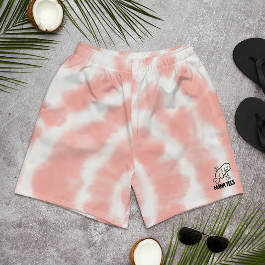 "Pink Tie-Dye" Men's Athletic Shorts